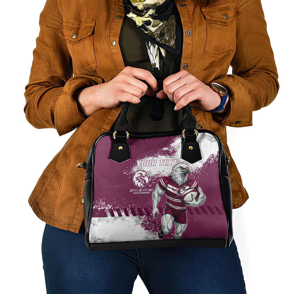 Personalised Manly Warringah Sea Eagles Rugby Shoulder Handbag MAN Mascot - Sporty Splash Art Style