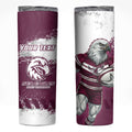 Personalised Manly Warringah Sea Eagles Rugby Skinny Tumbler MAN Mascot - Sporty Splash Art Style