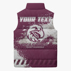 Personalised Manly Warringah Sea Eagles Rugby Sleeveless Puffer Jacket MAN Mascot - Sporty Splash Art Style
