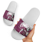 Personalised Manly Warringah Sea Eagles Rugby Slide Sandals MAN Mascot - Sporty Splash Art Style