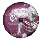 Personalised Manly Warringah Sea Eagles Rugby Spare Tire Cover MAN Mascot - Sporty Splash Art Style