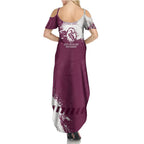 Personalised Manly Warringah Sea Eagles Rugby Summer Maxi Dress MAN Mascot - Sporty Splash Art Style