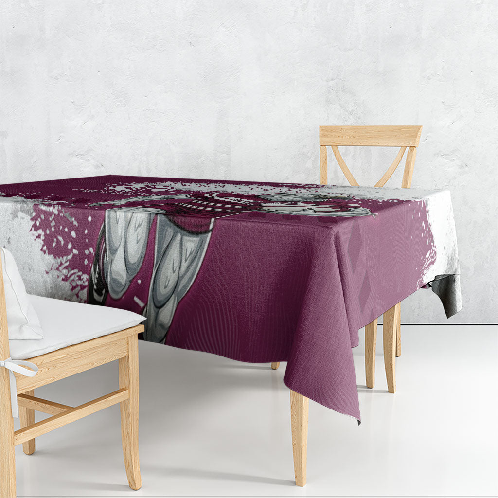 Personalised Manly Warringah Sea Eagles Rugby Tablecloth MAN Mascot - Sporty Splash Art Style