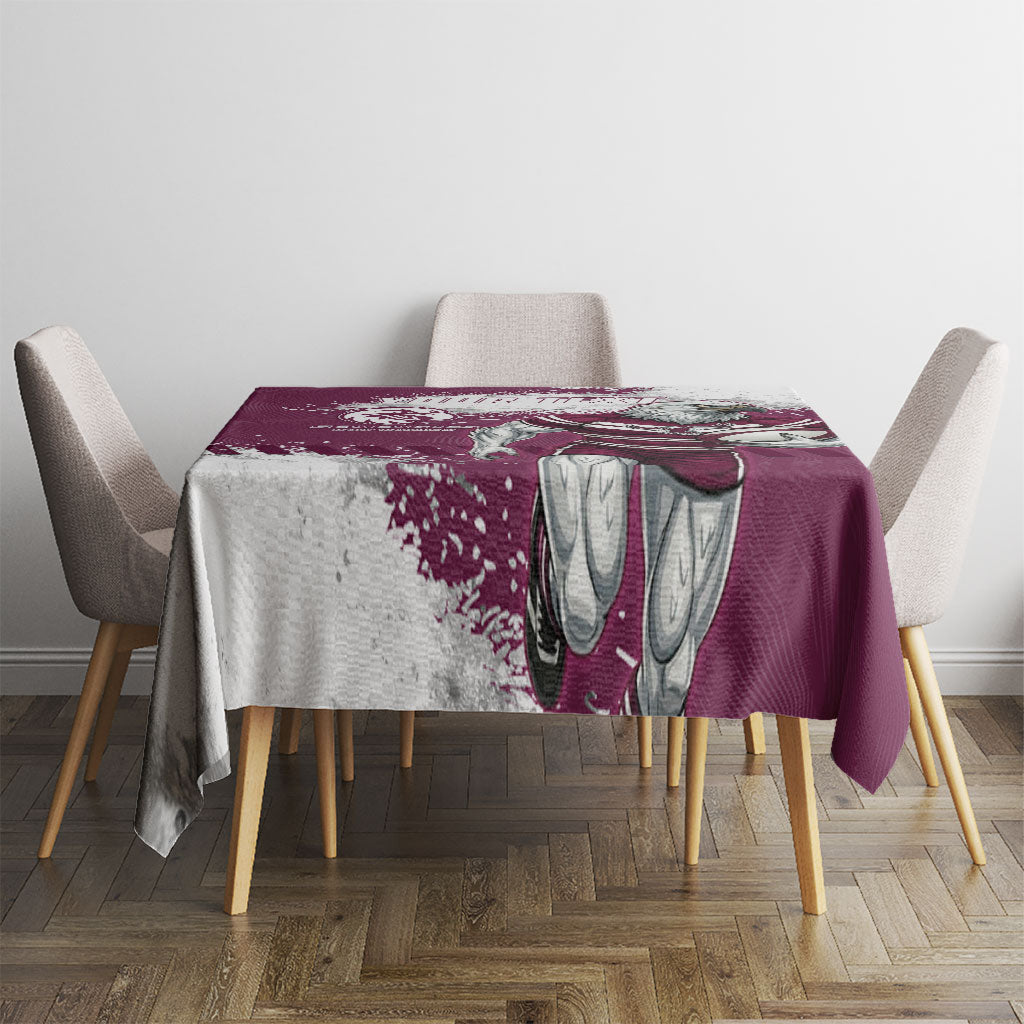 Personalised Manly Warringah Sea Eagles Rugby Tablecloth MAN Mascot - Sporty Splash Art Style