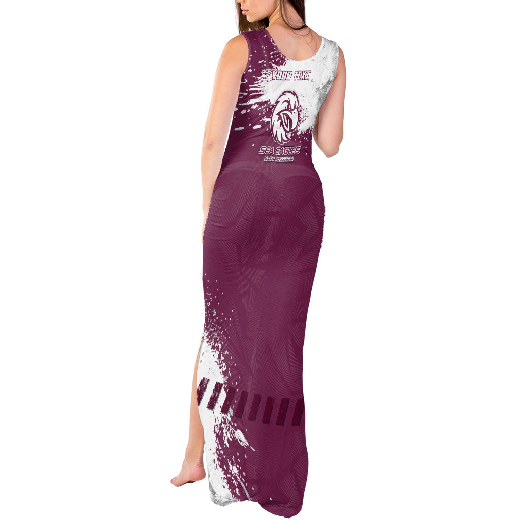 Personalised Manly Warringah Sea Eagles Rugby Tank Maxi Dress MAN Mascot - Sporty Splash Art Style