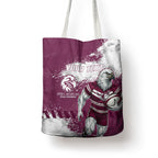 Personalised Manly Warringah Sea Eagles Rugby Tote Bag MAN Mascot - Sporty Splash Art Style