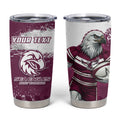 Personalised Manly Warringah Sea Eagles Rugby Tumbler Cup MAN Mascot - Sporty Splash Art Style