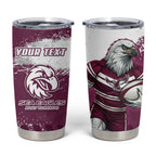 Personalised Manly Warringah Sea Eagles Rugby Tumbler Cup MAN Mascot - Sporty Splash Art Style