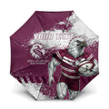 Personalised Manly Warringah Sea Eagles Rugby Umbrella MAN Mascot - Sporty Splash Art Style