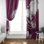 Personalised Manly Warringah Sea Eagles Rugby Window Curtain MAN Mascot - Sporty Splash Art Style