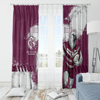 Personalised Manly Warringah Sea Eagles Rugby Window Curtain MAN Mascot - Sporty Splash Art Style