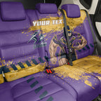 Personalised Melbourne Storm Rugby Back Car Seat Cover Superhero Purple Storm Mascot - Sporty Splash Art Style