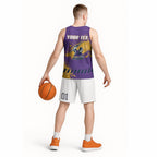 Personalised Melbourne Storm Rugby Basketball Jersey Superhero Purple Storm Mascot - Sporty Splash Art Style