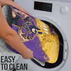 Personalised Melbourne Storm Rugby Bathroom Set Superhero Purple Storm Mascot - Sporty Splash Art Style