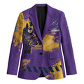 Personalised Melbourne Storm Rugby Blazer Superhero Purple Storm Mascot - Sporty Splash Art Style