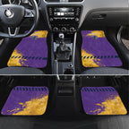 Personalised Melbourne Storm Rugby Car Mats Superhero Purple Storm Mascot - Sporty Splash Art Style