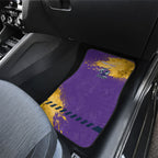 Personalised Melbourne Storm Rugby Car Mats Superhero Purple Storm Mascot - Sporty Splash Art Style