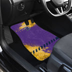 Personalised Melbourne Storm Rugby Car Mats Superhero Purple Storm Mascot - Sporty Splash Art Style