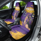 Personalised Melbourne Storm Rugby Car Seat Cover Superhero Purple Storm Mascot - Sporty Splash Art Style