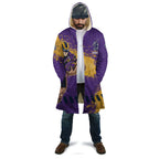 Personalised Melbourne Storm Rugby Cloak Superhero Purple Storm Mascot - Sporty Splash Art Style