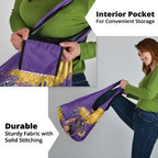 Personalised Melbourne Storm Rugby Grocery Bag Superhero Purple Storm Mascot - Sporty Splash Art Style