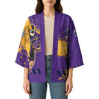 Personalised Melbourne Storm Rugby Kimono Superhero Purple Storm Mascot - Sporty Splash Art Style