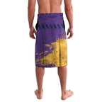 Personalised Melbourne Storm Rugby Lavalava Superhero Purple Storm Mascot - Sporty Splash Art Style