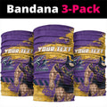 Personalised Melbourne Storm Rugby Neck Gaiter Superhero Purple Storm Mascot - Sporty Splash Art Style