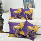 Personalised Melbourne Storm Rugby Pillow Cover Superhero Purple Storm Mascot - Sporty Splash Art Style