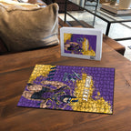 Personalised Melbourne Storm Rugby Puzzle Superhero Purple Storm Mascot - Sporty Splash Art Style