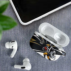 Collingwood Magpies Australian Football AirPods Case Iconic Bird Mascot With Indigenous Pattern Art