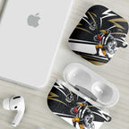 Collingwood Magpies Australian Football AirPods Case Iconic Bird Mascot With Indigenous Pattern Art