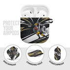 Collingwood Magpies Australian Football AirPods Case Iconic Bird Mascot With Indigenous Pattern Art