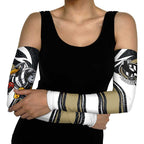 Collingwood Magpies Australian Football Arm Sleeves Iconic Bird Mascot With Indigenous Pattern Art