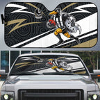 Collingwood Magpies Australian Football Auto Sun Shade Iconic Bird Mascot With Indigenous Pattern Art