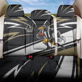 Collingwood Magpies Australian Football Back Car Seat Cover Iconic Bird Mascot With Indigenous Pattern Art