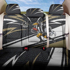 Collingwood Magpies Australian Football Back Car Seat Cover Iconic Bird Mascot With Indigenous Pattern Art