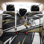 Collingwood Magpies Australian Football Back Car Seat Cover Iconic Bird Mascot With Indigenous Pattern Art