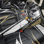 Collingwood Magpies Australian Football Back Car Seat Cover Iconic Bird Mascot With Indigenous Pattern Art