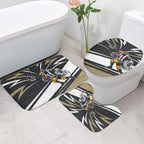 Collingwood Magpies Australian Football Bathroom Set Iconic Bird Mascot With Indigenous Pattern Art