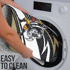 Collingwood Magpies Australian Football Bathroom Set Iconic Bird Mascot With Indigenous Pattern Art