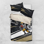 Collingwood Magpies Australian Football Bedding Set Iconic Bird Mascot With Indigenous Pattern Art