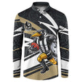 Collingwood Magpies Australian Football Button Sweatshirt Iconic Bird Mascot With Indigenous Pattern Art