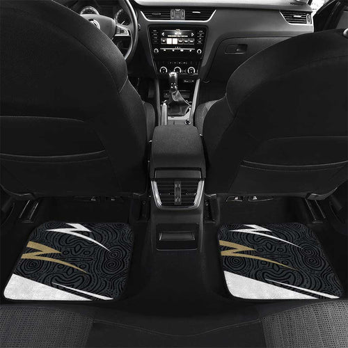Collingwood Magpies Australian Football Car Mats Iconic Bird Mascot With Indigenous Pattern Art