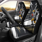 Collingwood Magpies Australian Football Car Seat Cover Iconic Bird Mascot With Indigenous Pattern Art