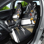 Collingwood Magpies Australian Football Car Seat Cover Iconic Bird Mascot With Indigenous Pattern Art