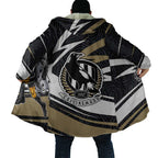 Collingwood Magpies Australian Football Cloak Iconic Bird Mascot With Indigenous Pattern Art
