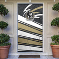 Collingwood Magpies Australian Football Door Cover Iconic Bird Mascot With Indigenous Pattern Art