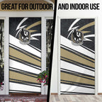 Collingwood Magpies Australian Football Door Cover Iconic Bird Mascot With Indigenous Pattern Art