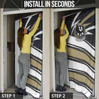 Collingwood Magpies Australian Football Door Cover Iconic Bird Mascot With Indigenous Pattern Art